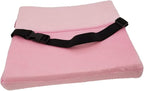 Bookishbunny Comfortable Ergonomic Memory Foam Back Lumbar Support Cushion for Chairs Car Office Home with Removable Soft Velvet Cover (Pink)