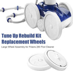 Pool Cleaner Large Wheel Replacement with Tire & Bearings, Compatible with Polaris 280 (Not for 360/380) Durable Pool Vacuum Wheel Replacement Parts