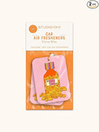 Studio Oh! Car Air Fresheners - Pack of 2 Scented Hanging Car Odor Eliminator - Unique Design with Decorative Bead - Good Times