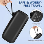Insulin Cooler Travel Case, Portable EVA Medicine Travel Cooler, Diabetes Case with 2 Reusable Ice Packs TSA Approved for Diabetic Supplies Patent Pending(Black-No Temp)