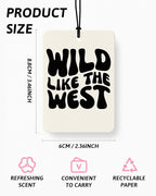 Retro Western Car Air Freshener 4 Pcs Coconut Scented, Cow Skull Cactus Ace Card Cowboy Car Accessories Mirror Decor for Women, Western Hanging Air Freshener for Cars Closet Drawer Books