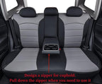 coverdream Forester Leather Seat Covers Custom Fit for 2019-2024 Subaru Forester SUV Seat Cushion,Fully Covered,Airbag Compatible Waterproof Car Seat Protector (Full Set,Black/Gray)