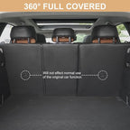 AOMSAZTO Custom Fit Seat Covers for Mazda CX50 2023 2024 2025 CX30 Car Seat Covers Full Set Black Faux Leather Compatible Airbag （New - CX50）