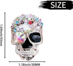 Bling Skull Air Vent Clips, 2 Pcs Crystal Skull Car Air Fresheners Vent Clips Diffuser Vent Clip Rhinestone Diamond Car Decoration Cute Interior Decor Bling Accessories for Women