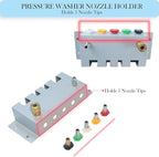Pressure Washer Gun & Wand Holder - Foam Cannon & Nozzle Tip Holder for Car Pressure Washer Kit Storage Rack Wall Mount (Fit 1/4" Quick Connector)