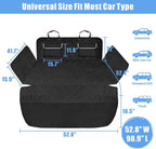F-color SUV Cargo Liner for Dogs - Waterproof Pet Cargo Liner with Side Flaps, Comfort Dog Cargo Cover with Bumper Flap, Scratchproof Non-Slip Large for Full-Size SUVs Vans, 55 x 93 Inch, Black
