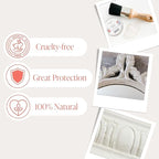 Furniture Wax - 100% Natural Sealant for Chalk Furniture Paint or Raw Wood, Light Protection, Easy To Apply, No Odor, Eco-Friendly - 7 Color Choices - Pearl (4 oz)