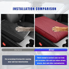 Ziciner Car Center Console Cover, Leather Memory Foam Armrest Cushion Protection Pad, Waterproof Hand Rest Pillow with Height Increase, Universal Accessory for Most Car (Wine Red #Angel)