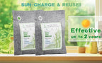 4 Pack Activated Charcoal Odor Absorber. Nature Fresh Bamboo Charcoal Air Purifying Bag Home Closet Air Freshener Deodorizer and Moisture Eliminator, Purifier for Closet, Shoe, Car Air freshener