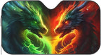 Dragon Car Sun Shade Windshield Sunshade Foldable Front Window Shield Cover for Truck SUV