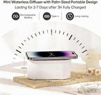 Waterless Diffuser for Essential Oil, Battery Operated Scent Air Aromatherapy Diffuser, Mini Aroma Diffusers with 3 Intermittent Mist Modes, Cycle Start for 400-700 sq.ft Home Office Bedroom.