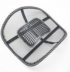 Black Lumbar Mesh Back Brace Support Office Home Car Seat Chair Ventilate Cool Cushion Pad with Massage | Breathable, Massage Beads for Ultimate Comfort (1 Piece)