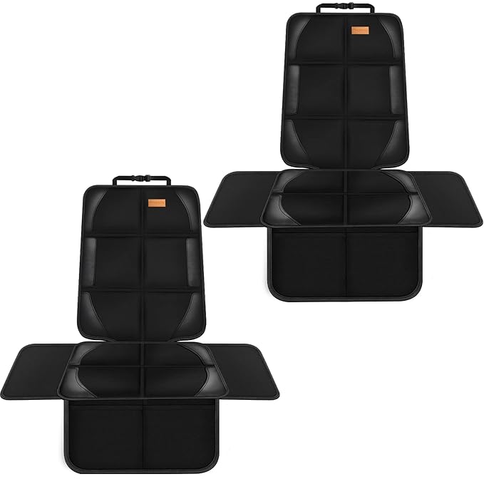 Bacgnyer Car Seat Protector, 2 Pack of Seat Protectors, Thickest Padded 600D Fabric Padding, Waterproof, Durable, Anti Slip Backing, Child Seat Protection, Suitable for Babies, Toddlers, Children