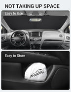 Proadsy 2026 Upgrade Front Windshield Sun Shade Foldable Sunshade Protector Custom Fit 2014-2021 Infiniti QX60 Accessories
