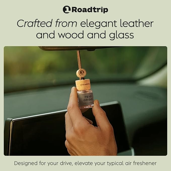 Scented Car Air Freshener - Long Lasting Essential Oil Diffuser - Car Accessories for Men & Women - Pack of 2 Non-Toxic Car Air Freshener - 0.27FL OZ/8ML (Pear Grove 8ml, Pear)