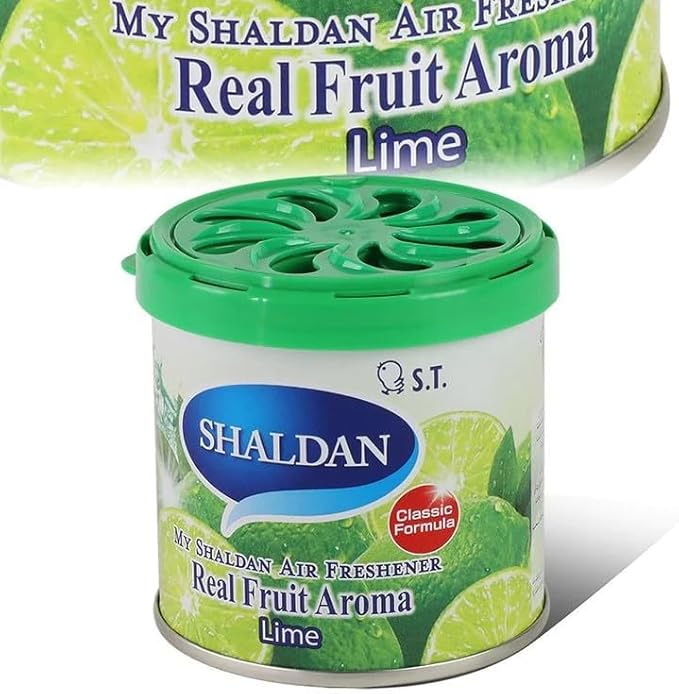 My Shaldan 6 pack Assorted Scent Car Air Freshener (Apple, Lemon, Lime, Peach, Orange, Squash Scents) and Black Ice Little Tree