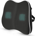 Teemtan Lumbar Support Pillow for Office Chair & Car, Ergonomic High-Density Memory Foam Back Cushion with Cooling Breathable Cover, Adjustable Strap for Lower Back Comfort and Posture, Black