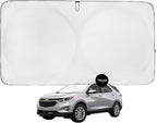 Windshield Sun Shade -Certified 99.87% UVB & 99.02% UVA Car Sun Shade. Award Winning Sunshade - Patented Technology | Compatible for Chevrolet Equinox (2018-2024) | Car Shades by Kinder Fluff