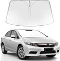 Proadsy 2026 Upgrade Windshield Sun Shade Custom Fit 2012-2015 Civic Foldable Front Sunshade Protector Sun Visor Blocks UV Rays Keep Car Cooler