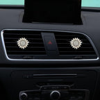 Sunflower Air Vent Clips Car Accessories Bling Sunflower Air Freshener Outlet Clips for Women Car Interior Decorations Cute Flowers Cars Clips Air Fresheners Interior Accessories (2, Beige)