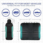 Skechers Memory Foam Car Seat Covers,Fabric Car Seat Protection Thick Memory Foam, Seat Cover for Cars Airbag Compatible, Automotive Comfort Protection for Most Cars,Trucks, SUVs,Green