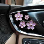 Cute Flowers Air Vent Clips Car Air Freshener,4pcs Purple Girly Daisy Flower Car Accessories for Women,Lavender Car Decorations Refillable Clips On Air Freshener