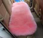 Winter Warmth: Universal Sheepskin Seat Cushion Cover - Natural Wool, for Cars, Trucks, SUVs & Vans - Cozy & Stylish Driving Companion Rear Pink