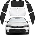Car Window Shades for Honda Civic 2022-2025 Accessories(NOT for Hatchback) - Full Set 8PCS Side Window Sunshades with Memory Frame & Blackout Fabric, Privacy UV Shield for Camping/Travel