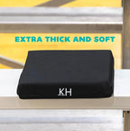 Black Stadium Seat Cushion 2 Pack, Boat Canoe Kayak Seat Cushion, Bleacher Seat Cushion, Portable and Extra Thick Cushion for Any Outdoor Events