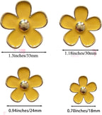 Daisy Air Vent Clips, 4 Pcs Cute Flower Car Air Conditioning Outlet Clip Car Air Freshener Clip Charm Car Inter Decor Accessories for Women (Yellow)