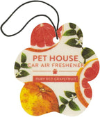 One Fur All Pet House Air Freshener - Ruby Red Grapefruit Pack of 4 - Non-toxic, Pet-Friendly for Small Spaces & Car - Hanging Odor Eliminating