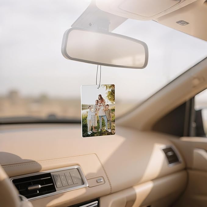 Custom Air Fresheners with Pictures - Personalized Double Sided Photo Text Air Fresheners for Car Wardrobe Bathroom Decor Hangings