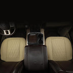 GIANT PANDA Bottom Seat Cover for Trucks&SUV, Front PU Leather Driver Seat Protector Fit for Chevy,Ram,Toyota,GMC,Ford F150 F-Series (Beige-2PCS)