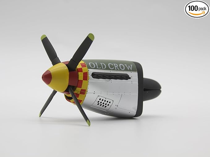 P-51 "OLD CROW" Car Air Freshener with Spinning Propeller, Vent Clip, Cool Car Accessories for Men, Unique Aviation Gifts for Pilots, Veterans & WWII History Buffs