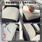 2PCS Linen Car Seat Covers Front Seats,Breathable Cloth Fabric Car Seat Protector - Universal Cloth Seat Covers Fit for Cars, Vans, SUVs, Trucks and for All Seasons - Beige