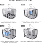 Extra Large Cat Carrier Soft Sided, Portable Small Dog Carrier for 2 Cats, 24"x16.5"x16" Car Travel Folding Comfortable Design with Bowl, Blue