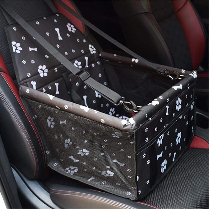 Myuilor Pet Dog Car Booster Seat Carrier,Portable Foldable Carrier with Seat Belt for Dog Cat up to 30lbs …
