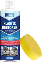 Plastic Trim Restorer – Long Lasting UV Protection Restores Like New, Prevents Fading & Cracking – Easy Application with Applicator for Car Interior & Exterior Bumpers, Vinyl, Rubber – 5oz/150ml
