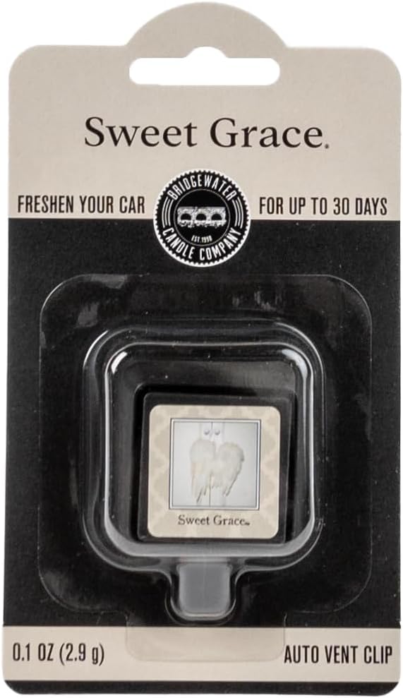 Bridgewater Candle Highly Fragranced Car Air Freshener Auto Vent Clip-Sweet Grace