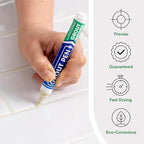 Grout Pen Ivory Tile Paint Marker: Waterproof Grout Paint, Tile Grout Colorant and Sealer Pen - Ivory, Narrow 5mm Tip (7mL) - 3 Pack