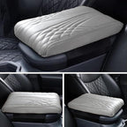 Car Center Console Cover, Memory Foam Car Armrest Cushion, Beige Auto Arm Rest Pad, Leather Arm Rest Covering Car, Hand Rest Pillow for SUV/Truck/Vehicle (No.2 Gray)