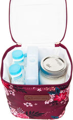 Cold Gold Breastmilk Cooler Bag with Safety Tested Ice Pack – Insulated Milk Storage for Work, Travel & Daycare – Fits Bottles & Parts – Durable, Washable, Safety-Tested Cooler for Moms (Berry Bloom)
