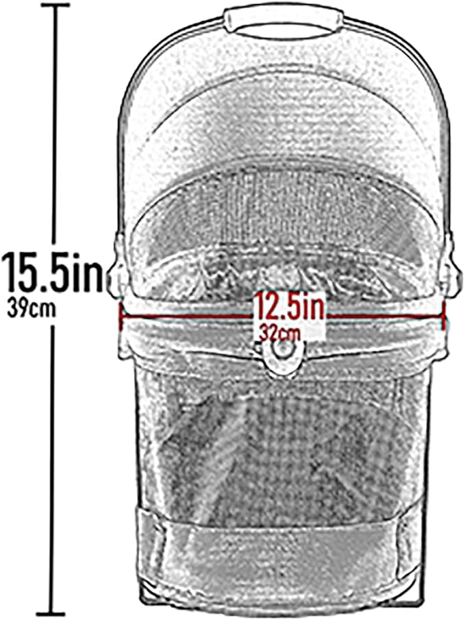 Pet Gear No-Zip View 360 Ultra Lite Pet Safety Carrier & Car Seat for Small Dogs & Cats Push Button Entry, 15", Wheat