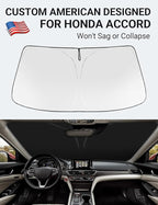 Proadsy 2026 Upgrade Front Windshield Sun Shade Foldable Sunshade Protector Custom Fit 2018-2025 Accord(Not for 2022 Sport) Sedan, LX, EX, EX-L, Touring Accessories