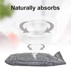Activated Charcoal Air Purifying Bag (10 Pack 75g Each) Bamboo Charcoal Odor Absorber Air Freshener for Shoes, Closet, Car, Black
