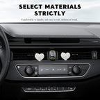 4PCS Bling Heart Air Vent Clips, Car Air Freshener for Women, Air Fresheners Diffuser Clip Charm, Car Air Conditioning Outlet Clip Decorative Accessory for Women Girls (White, Style1)