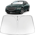 Proadsy Windshield Sun Shade for Genesis G80 2021-2026 Foldable Front Sunshade Protector Sun Visor Blocks UV Rays Keep Car Cooler Accessories