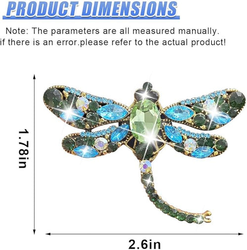 2PCS Bling Dragonfly Car Air Vent Clips, Crystal Rhinestone Car Air Conditioning Outlet Clip, Universal Cute Vehicle Interior Diffuser Decoration Accessories for Women(Green)