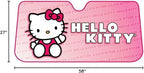 Plasticolor 003681R01 Hello Kitty Sanrio Accordion Style Car Truck SUV Front Windshield Sunshade, 27" X 58"
