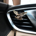 Vintage Eagle Car Air Freshener Vent Clips,2pcs Alloy Golden Hawk Vent Clips Car Accessories,Refillable Car Diffuser with Felt Mads